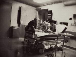 Anne Bruns' son in the hospital following his rare disease diagnosis.